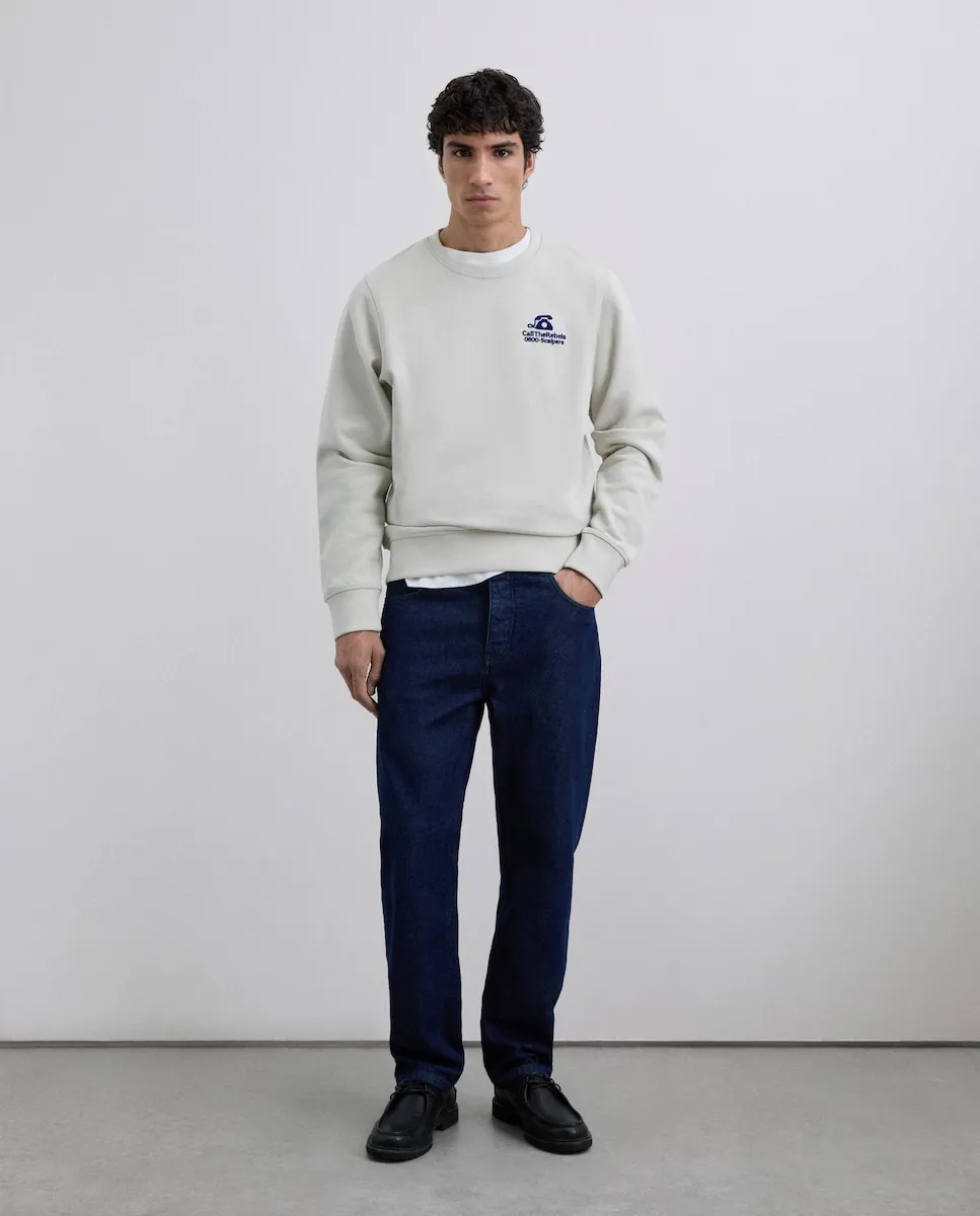 Мужская хлопковая толстовка с тисненым принтом Scalpers, светло-серый
Мужская хлопковая толстовка с тисненым принтом Scalpers, светло-серый