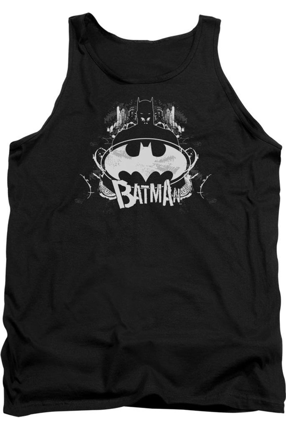 Бэтмен Grim & Gritty взрослый топ-майка Gildan, черный
Бэтмен Grim & Gritty взрослый топ-майка Gildan, черный