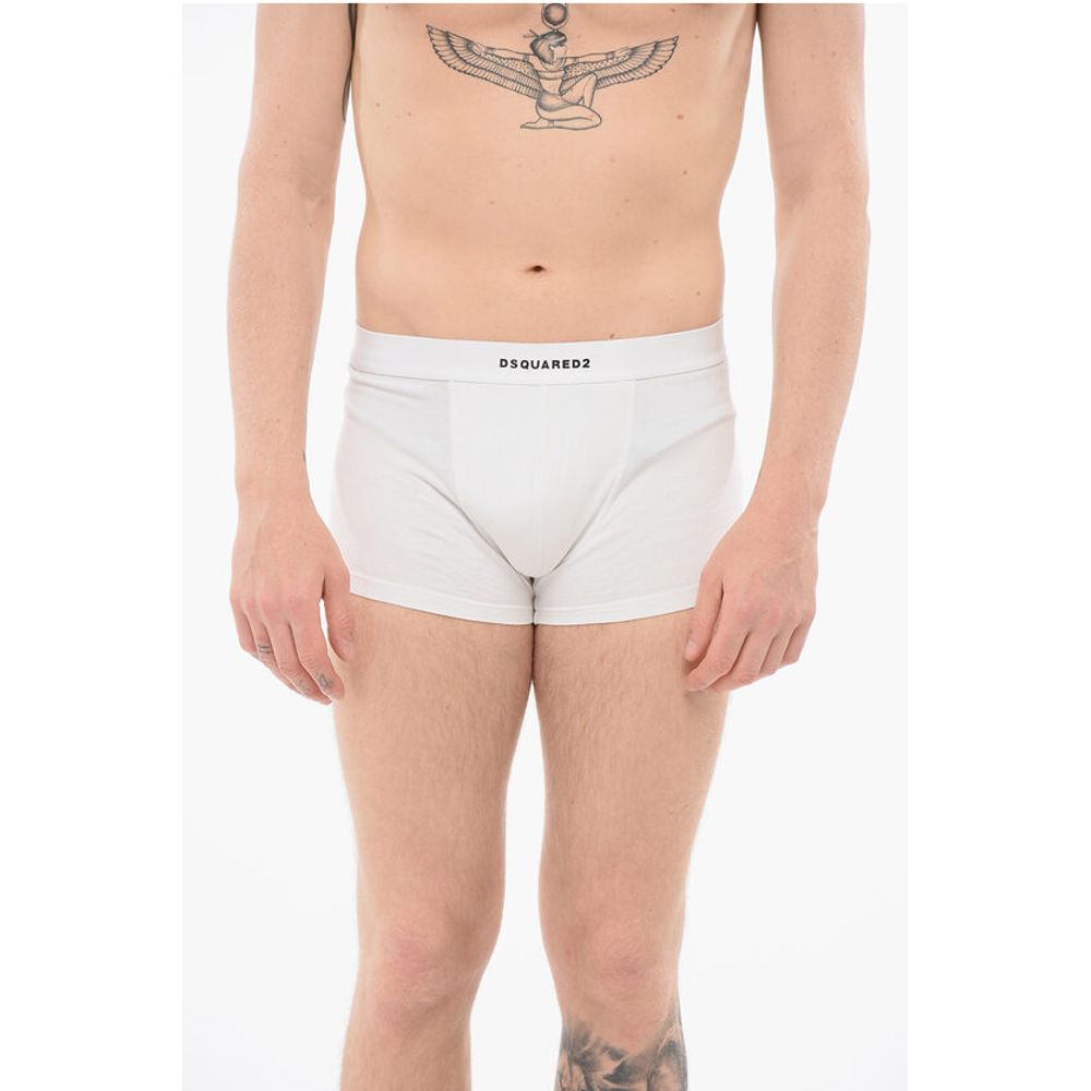 Боксеры из хлопка с логотипом на поясе Dsquared2, белый
Боксеры из хлопка с логотипом на поясе Dsquared2, белый
