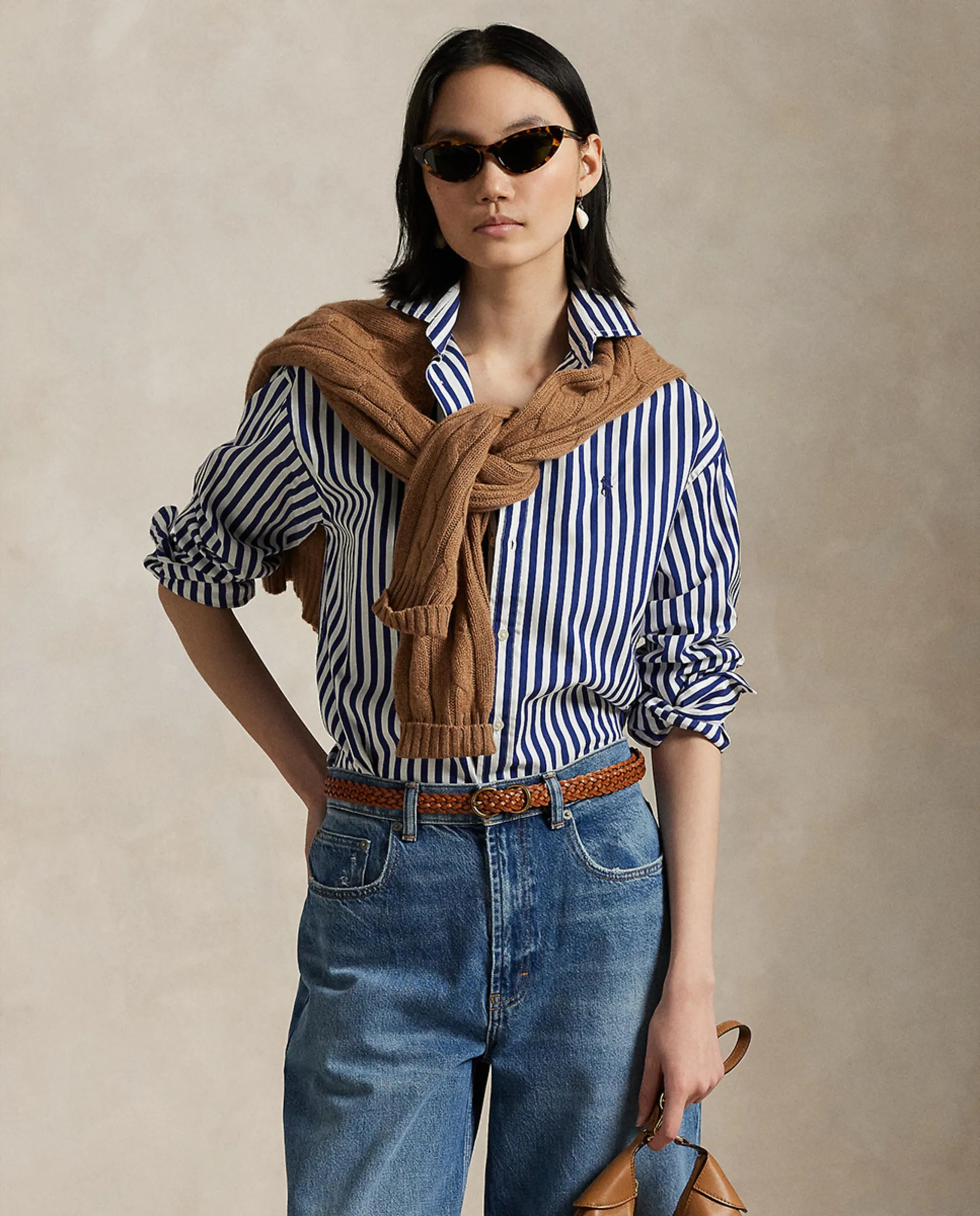 Женская хлопковая рубашка с полосатым принтом Polo Ralph Lauren, темно-синий
Женская хлопковая рубашка с полосатым принтом Polo Ralph Lauren, темно-синий