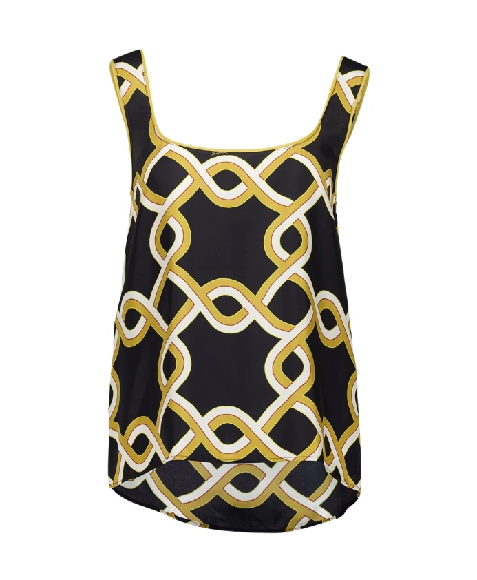 Шелковый твиловый топ без рукавов, черный, с аппликацией. La Doublej, мультиколор
Шелковый твиловый топ без рукавов, черный, с аппликацией. La Doublej, мультиколор