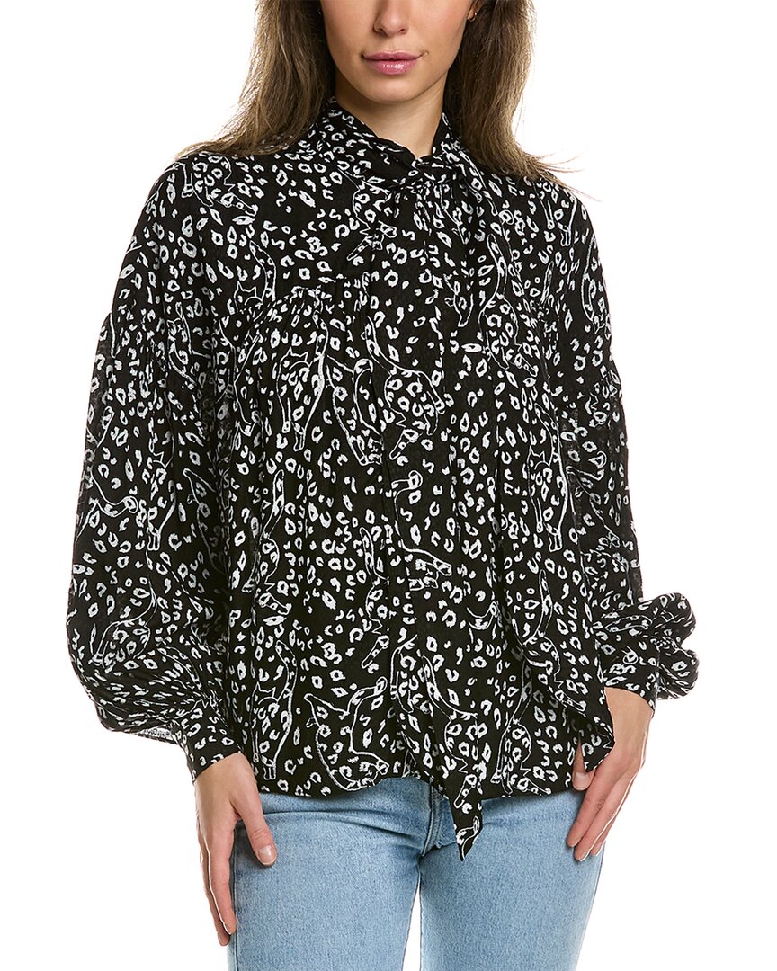 Блузка с бантом на шее от Теда Бейкера Ted Baker, черный 
Блузка с бантом на шее от Теда Бейкера Ted Baker, черный