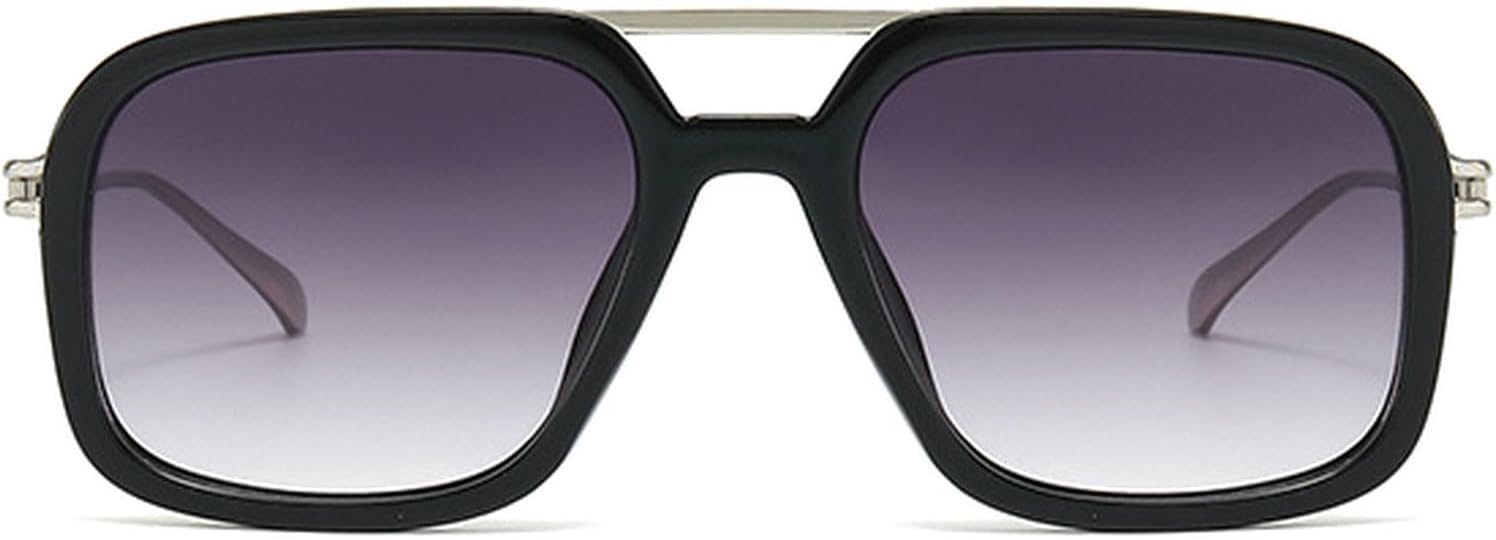 Мужские солнцезащитные очки в стиле ретро с двойной перемычкой, квадратной формы, защита от УФ-излучения UV400, модные женские солнцезащитные очки-пилот с градиентным переходом mincl, Silver Gray
Мужские солнцезащитные очки в стиле ретро с двойной перемычкой, квадратной формы, защита от УФ-излучения UV400, модные женские солнцезащитные очки-пилот с градиентным переходом mincl, Silver Gray