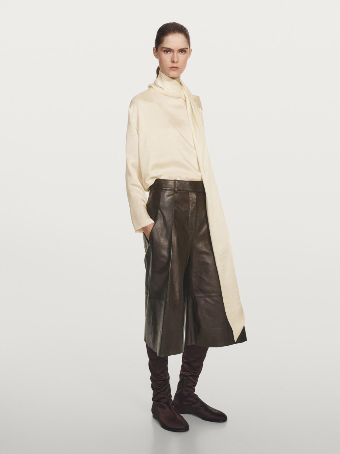 Струящаяся блузка с шарфом - студия Massimo Dutti, слоновая кость
Струящаяся блузка с шарфом - студия Massimo Dutti, слоновая кость