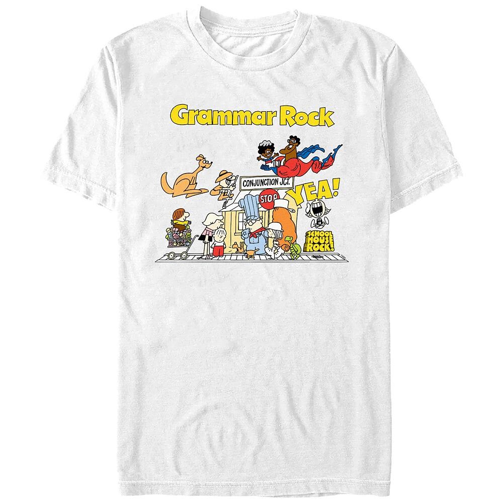 Мужской школьный рок! Футболка с графическим рисунком Grammar Rock Licensed Character, белый 
Мужской школьный рок! Футболка с графическим рисунком Grammar Rock Licensed Character, белый