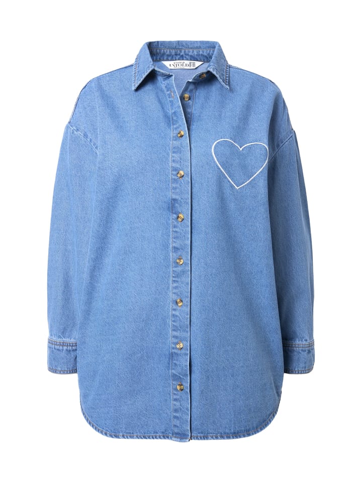 синяя джинсовая блузка-рубашка Studio Untold
синяя джинсовая блузка-рубашка Studio Untold