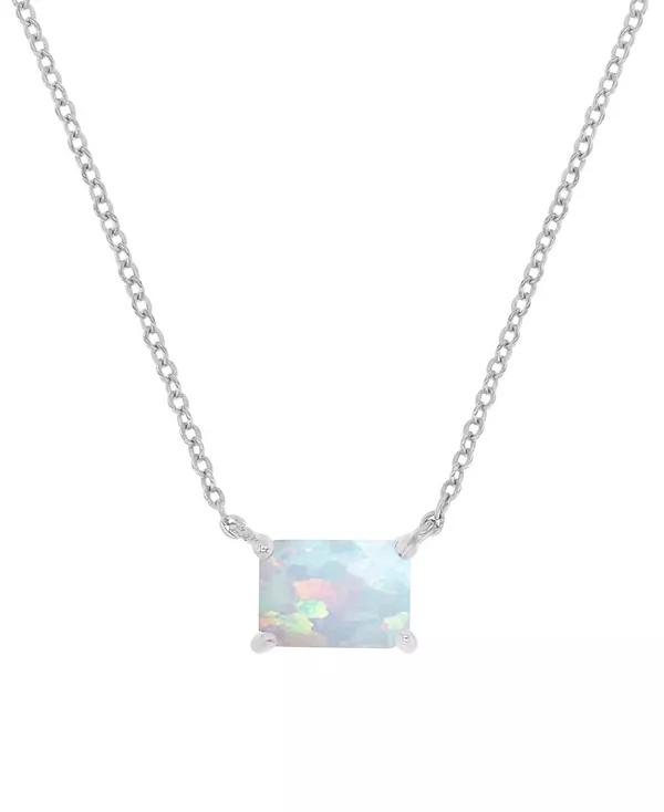 Ожерелье с подвеской-солитером из выращенного в лаборатории опала прямоугольной огранки, 18 дюймов (1 карат) Macy'S, silver
Ожерелье с подвеской-солитером из выращенного в лаборатории опала прямоугольной огранки, 18 дюймов (1 карат) Macy'S, silver