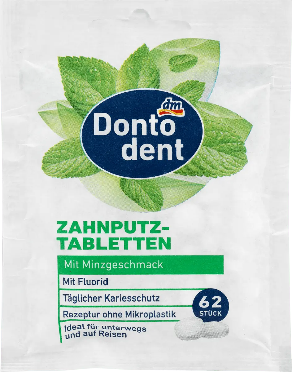 Таблетки для зубной щетки 20 г. Dontodent
Таблетки для зубной щетки 20 г. Dontodent