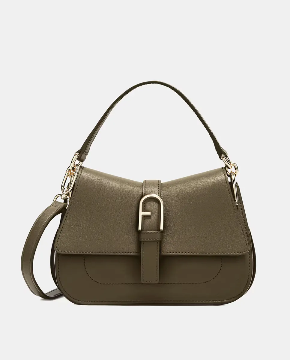 Маленькая сумочка Flow из бежевой кожи со съемным плечевым ремнем Furla, зеленый
Маленькая сумочка Flow из бежевой кожи со съемным плечевым ремнем Furla, зеленый