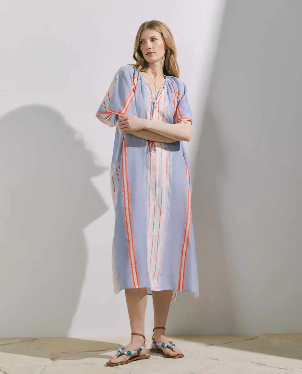 Женский кафтан с флуоресцентным полосатым принтом Stella Rittwagen, оранжевый
Женский кафтан с флуоресцентным полосатым принтом Stella Rittwagen, оранжевый