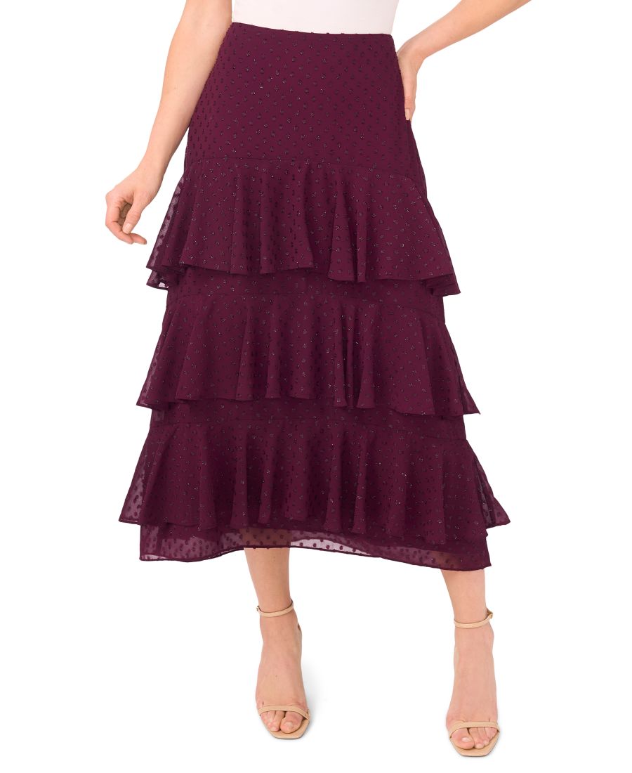 Женская многоярусная юбка миди с оборками и воланами CeCe, Potent Purple
Женская многоярусная юбка миди с оборками и воланами CeCe, Potent Purple