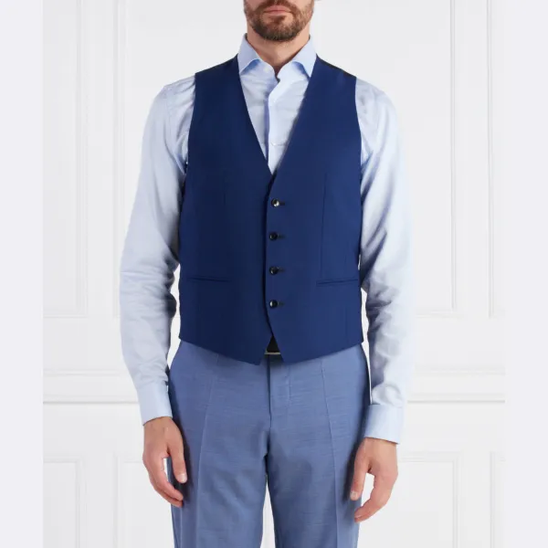 Облегающий шерстяной жилет Boss, синий
Облегающий шерстяной жилет Boss, синий