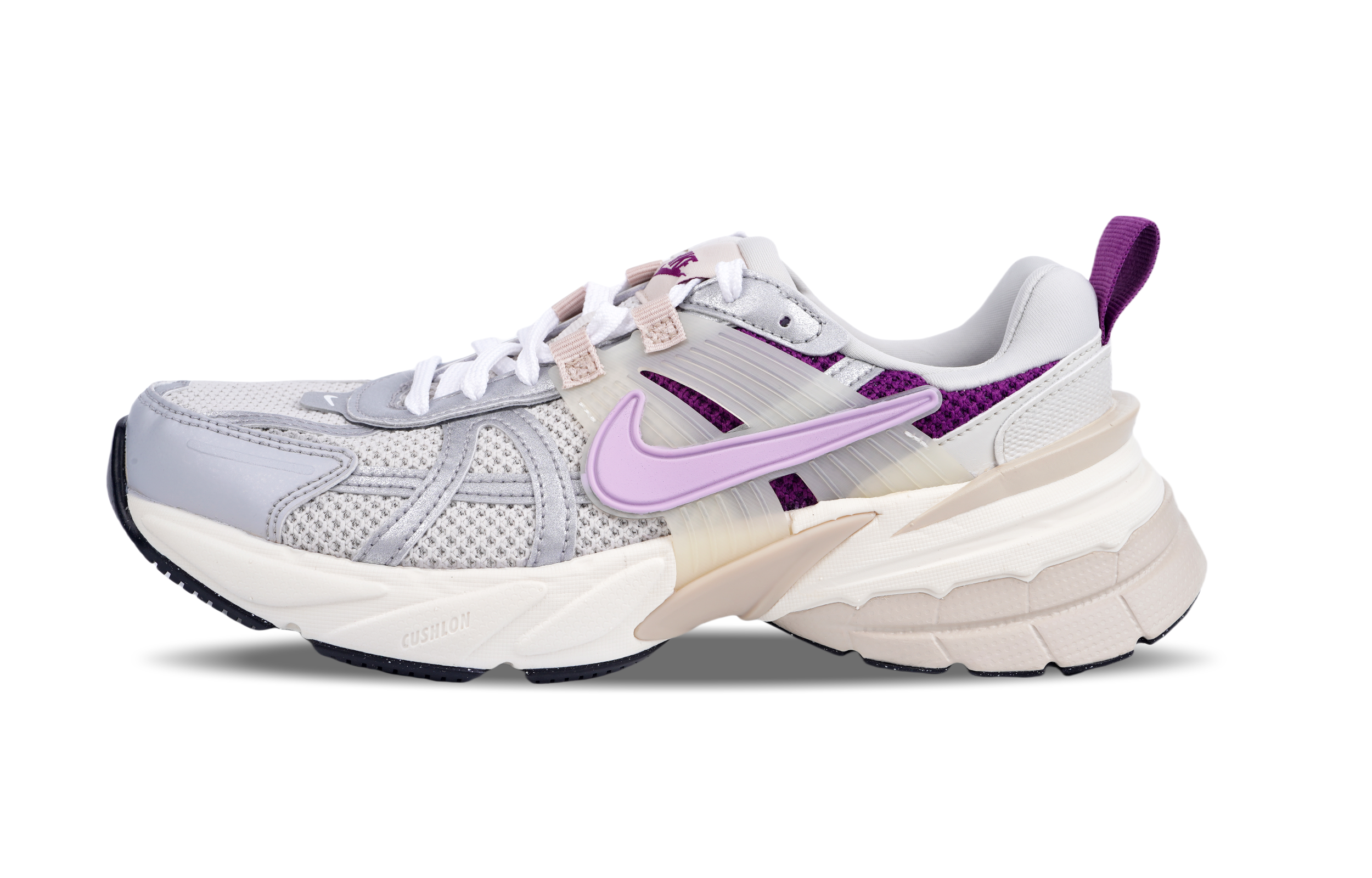 Nike V2K Run Slip Resistant Low top Running Shoes Women's Silver White Purple
Nike V2K Run Slip Resistant Low top Running Shoes Women's Silver White Purple