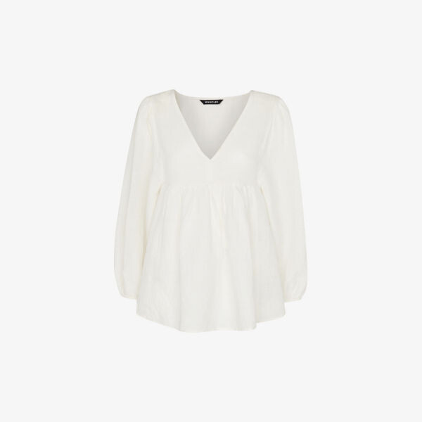Блузка Gloria из смеси хлопка и льна с V-образным вырезом и рукавами-фонариками Whistles, белый
Блузка Gloria из смеси хлопка и льна с V-образным вырезом и рукавами-фонариками Whistles, белый