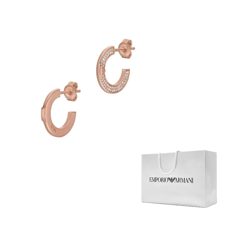 EMPORIO ARMANI Сережки-кольца из стерлингового серебра с розовым золотым покрытием
EMPORIO ARMANI Сережки-кольца из стерлингового серебра с розовым золотым покрытием