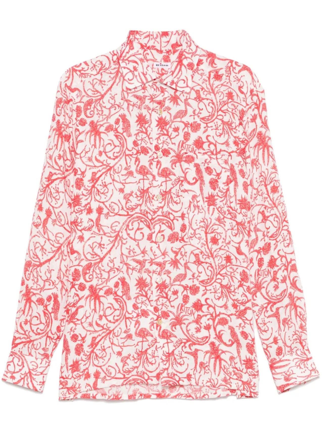 Kiton рубашка с принтом, белый
Kiton рубашка с принтом, белый