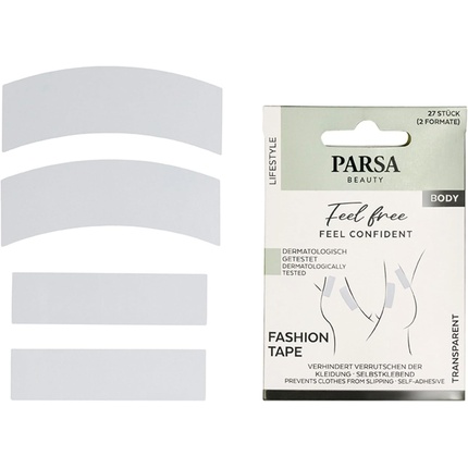 PARSA Beauty Fashion Tape 27 шт. 8,5 см - тейп для тела для женщин - высококачественная функциональность с модной элегантностью
PARSA Beauty Fashion Tape 27 шт. 8,5 см - тейп для тела для женщин - высококачественная функциональность с модной элегантностью