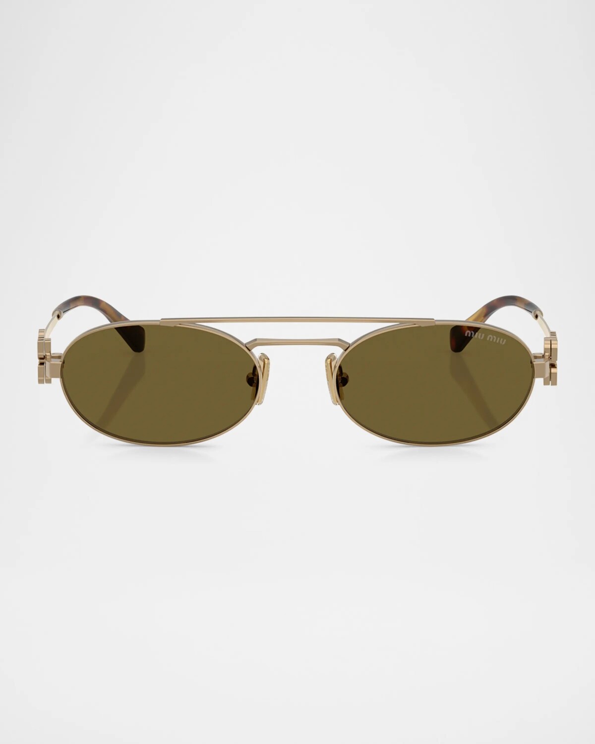 Металлические овальные солнцезащитные очки с логотипом Miu Miu, золотой
Металлические овальные солнцезащитные очки с логотипом Miu Miu, золотой