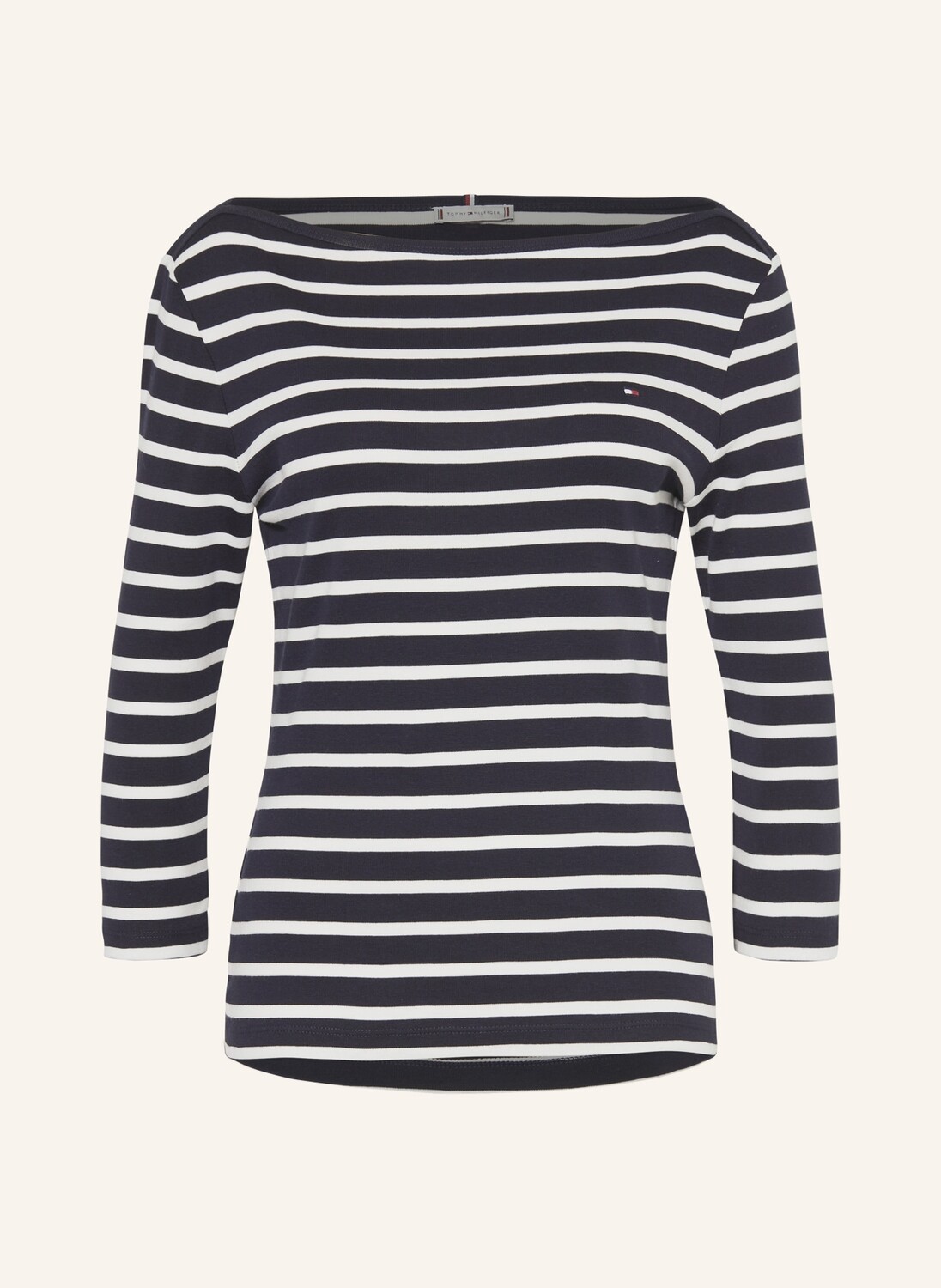 Рубашка с рукавами 3/4 TOMMY HILFIGER, темно-синий/экрю 
Рубашка с рукавами 3/4 TOMMY HILFIGER, темно-синий/экрю