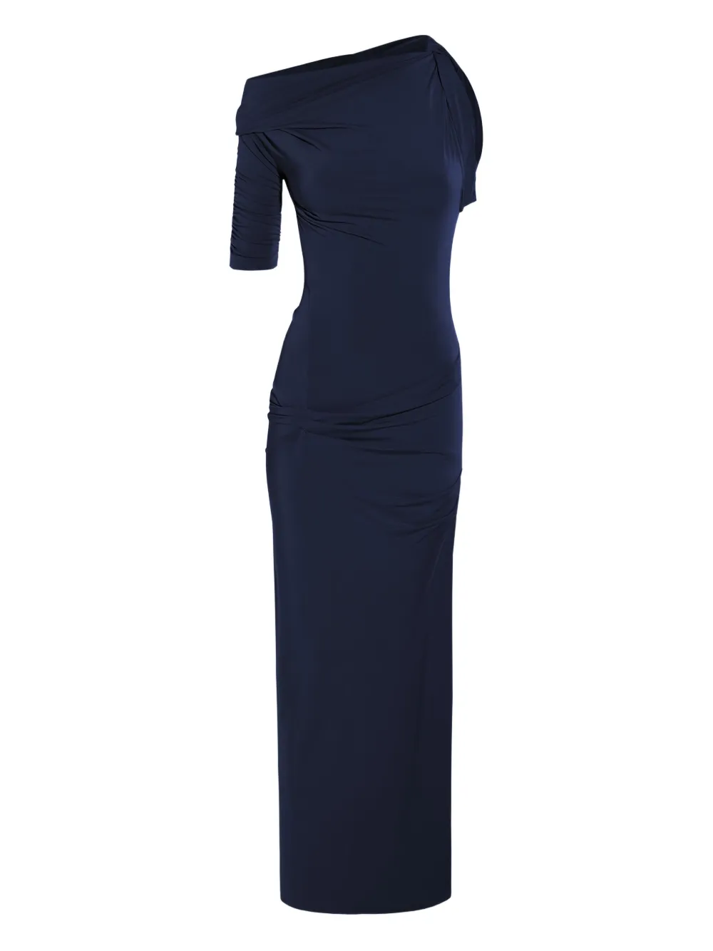 Драпированное платье на одно плечо JACQUEMUS, синий 
Драпированное платье на одно плечо JACQUEMUS, синий