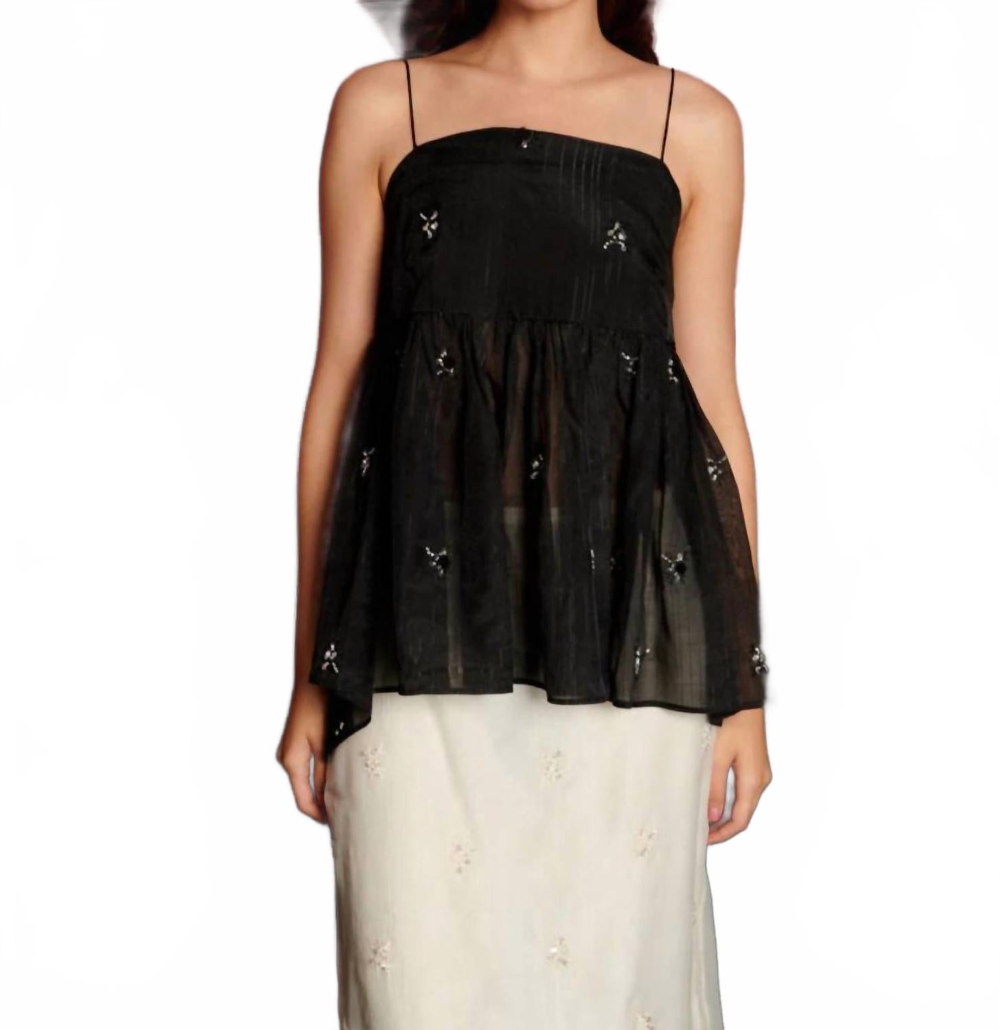 SISTER JANE Топ Lola с вышивкой, черный
SISTER JANE Топ Lola с вышивкой, черный