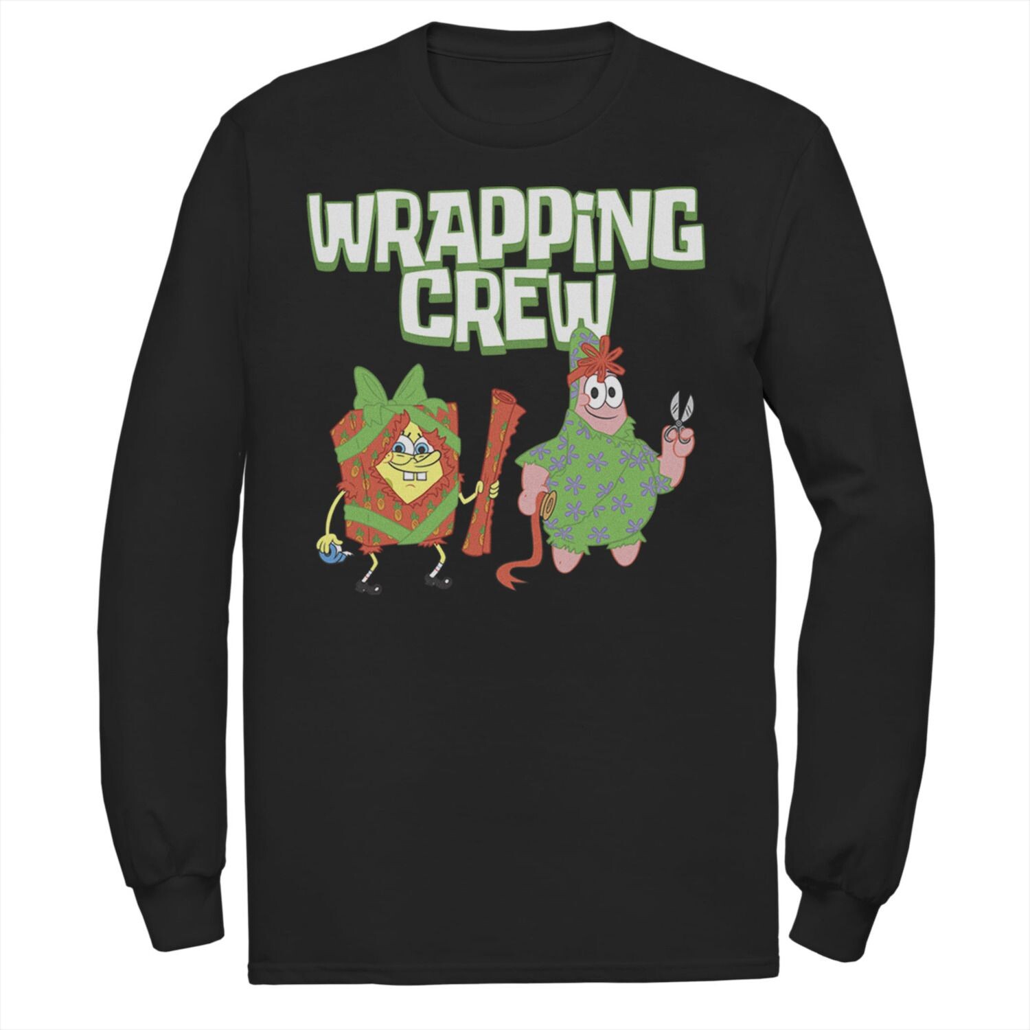 Мужская рождественская футболка с длинными рукавами и графическим рисунком Губка Боб Квадратные Штаны Патрика Nickelodeon, черный
Мужская рождественская футболка с длинными рукавами и графическим рисунком Губка Боб Квадратные Штаны Патрика Nickelodeon, черный