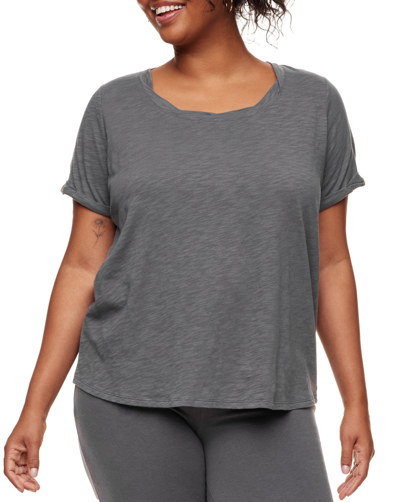 Женская хлопковая футболка размера плюс Gabriella Adore Me, цвет lava smoke
Женская хлопковая футболка размера плюс Gabriella Adore Me, цвет lava smoke