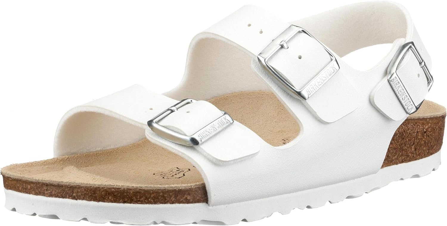 Сандалии унисекс Birkenstock Milano Birko-Flor из нубука, белый
Сандалии унисекс Birkenstock Milano Birko-Flor из нубука, белый