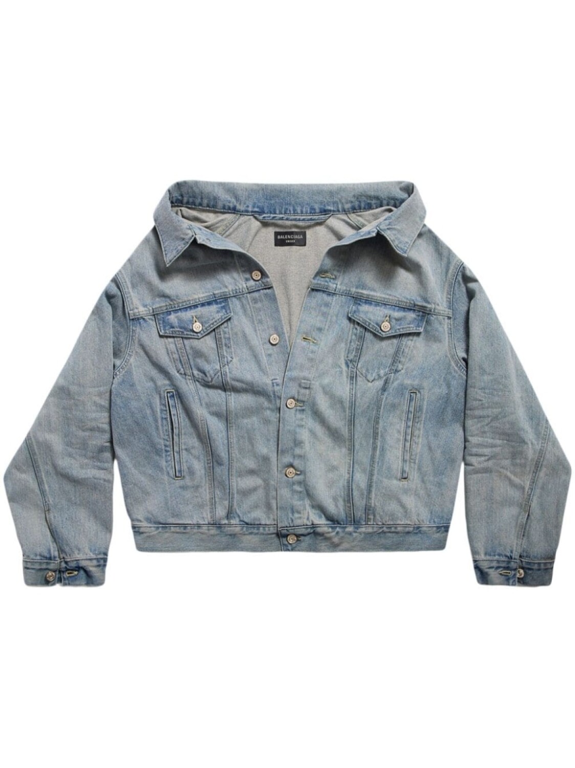 Джинсовая куртка с открытыми плечами Balenciaga, синий
Джинсовая куртка с открытыми плечами Balenciaga, синий