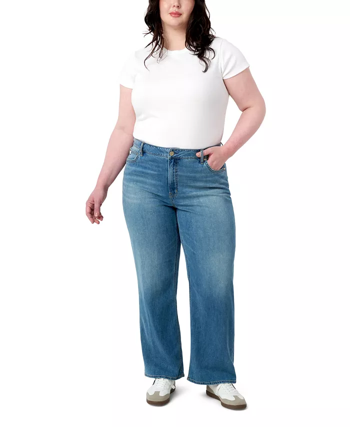 Джинсы большого размера с широкими штанинами, облегающие Seven7, синий
Джинсы большого размера с широкими штанинами, облегающие Seven7, синий