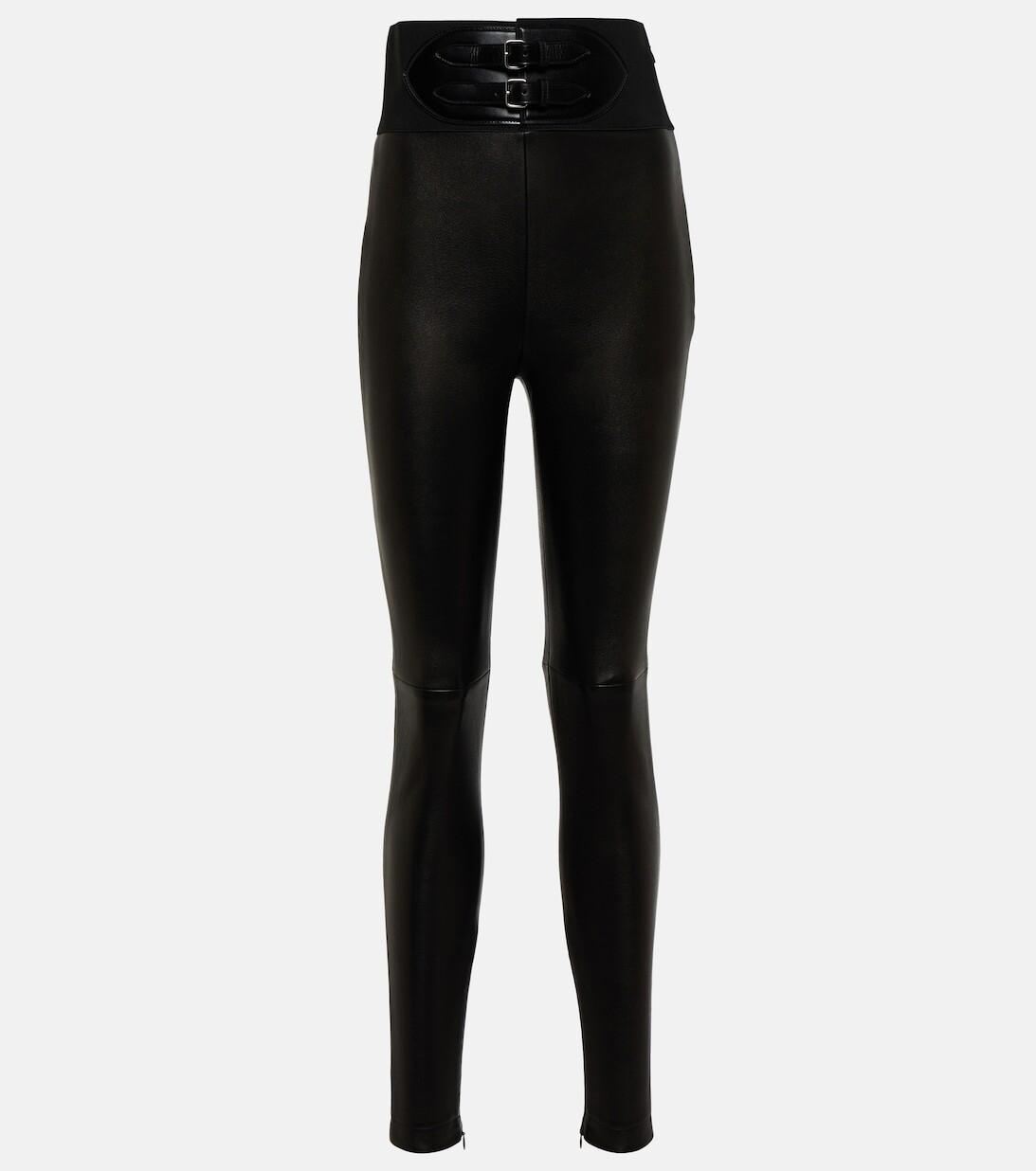 Кожаные леггинсы с высокой посадкой и поясом ALAÏA, черный
Кожаные леггинсы с высокой посадкой и поясом ALAÏA, черный