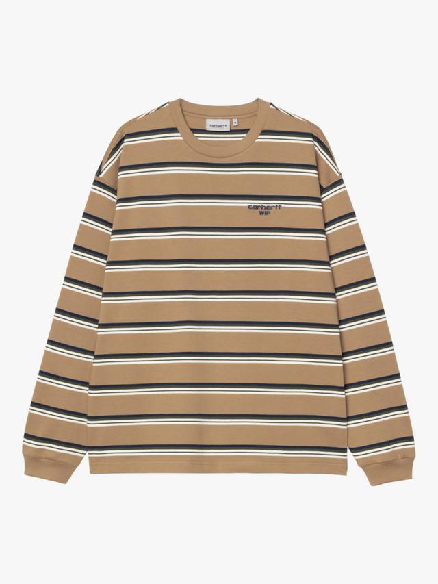 Хлопковая футболка с длинными рукавами и круглым вырезом в полоску Holm Carhartt WIP
Хлопковая футболка с длинными рукавами и круглым вырезом в полоску Holm Carhartt WIP
