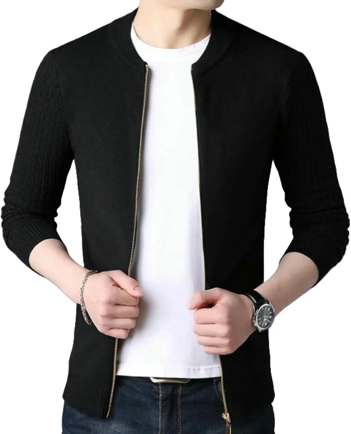 Мужской кардиган с застежкой-молнией и воротником-стойкой MQMYJSP
Мужской кардиган с застежкой-молнией и воротником-стойкой MQMYJSP