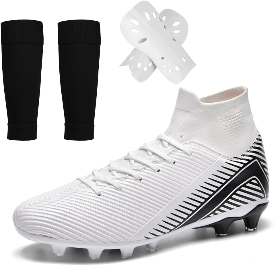 Мужские и женские футбольные бутсы для взрослых, высокие футбольные кроссовки для тренировок, шиповки AG/TF для искусственного газона, бейсбольные кроссовки, размеры для молодежи и взрослых с набором носков с щитками Spedify, Ag White
Мужские и женские футбольные бутсы для взрослых, высокие футбольные кроссовки для тренировок, шиповки AG/TF для искусственного газона, бейсбольные кроссовки, размеры для молодежи и взрослых с набором носков с щитками Spedify, Ag White