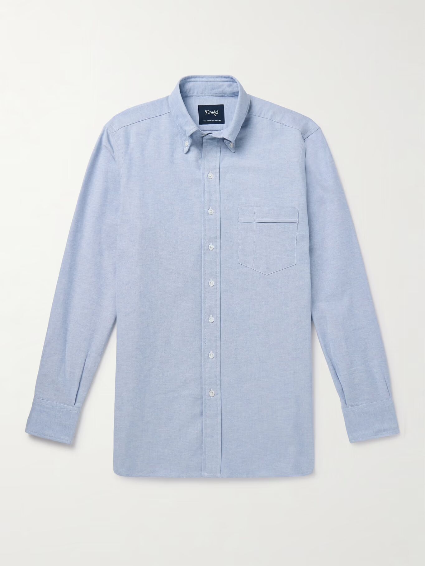 Рубашка оксфорд из хлопка приталенного кроя с воротником на пуговицах DRAKE'S, синий
Рубашка оксфорд из хлопка приталенного кроя с воротником на пуговицах DRAKE'S, синий