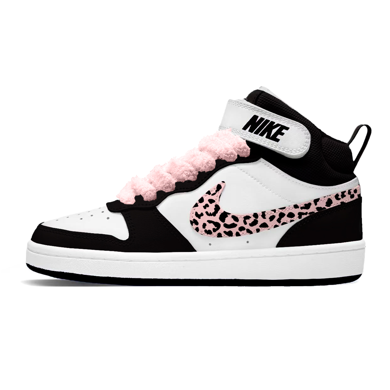 Nike Court Borough 2 Pink Sweet Leopard Print Leather Abrasion Resistant Slip Resistant High top Skateboard Shoes
Nike Court Borough 2 Pink Sweet Leopard Print Leather Abrasion Resistant Slip Resistant High top Skateboard Shoes
