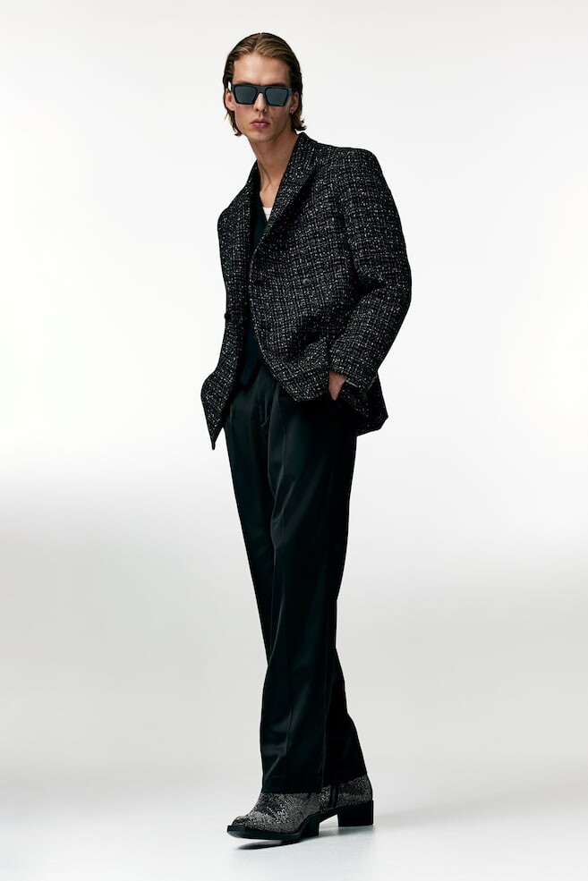 Двубортный пиджак обычного кроя H&M, черный
Двубортный пиджак обычного кроя H&M, черный