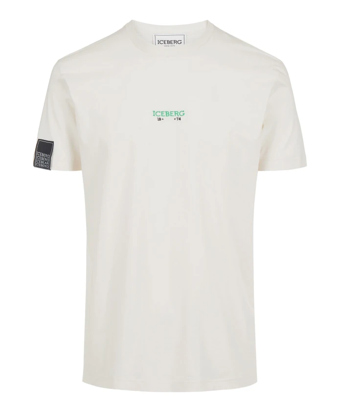 Ванильная футболка стандартного кроя с вышитым логотипом «айсберг» и принтом медведя на спине. Iceberg, белый
Ванильная футболка стандартного кроя с вышитым логотипом «айсберг» и принтом медведя на спине. Iceberg, белый