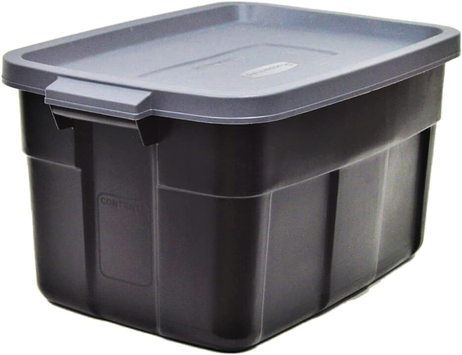 Сумка-тоут Rubbermaid Roughneck, 31 галлон, упаковка из 3 шт. |Сделано в США| Черно-серая прочная штабелируемая пластиковая сумка для хранения с крышкой и ручками, Black And Grey
Сумка-тоут Rubbermaid Roughneck, 31 галлон, упаковка из 3 шт. |Сделано в США| Черно-серая прочная штабелируемая пластиковая сумка для хранения с крышкой и ручками, Black And Grey
