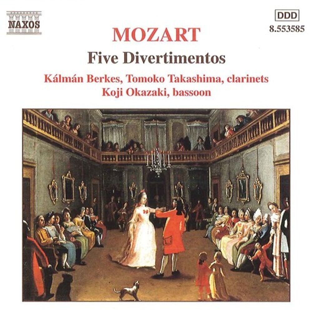 Диск CD Mozart: Five Divertimentos - Wolfgang Amadeus Mozart, Kalman Berkes, Tomoko Takahara, Koji Okazaki
Диск CD Mozart: Five Divertimentos - Wolfgang Amadeus Mozart, Kalman Berkes, Tomoko Takahara, Koji Okazaki