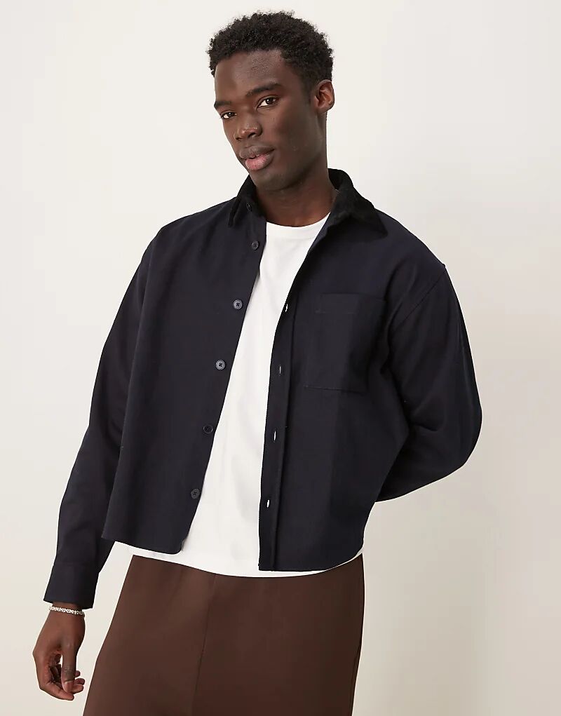 Свободная рубашка свободного кроя с воротником-стойкой в стиле «оверсайз» темно-синего цвета ASOS DESIGN
Свободная рубашка свободного кроя с воротником-стойкой в стиле «оверсайз» темно-синего цвета ASOS DESIGN