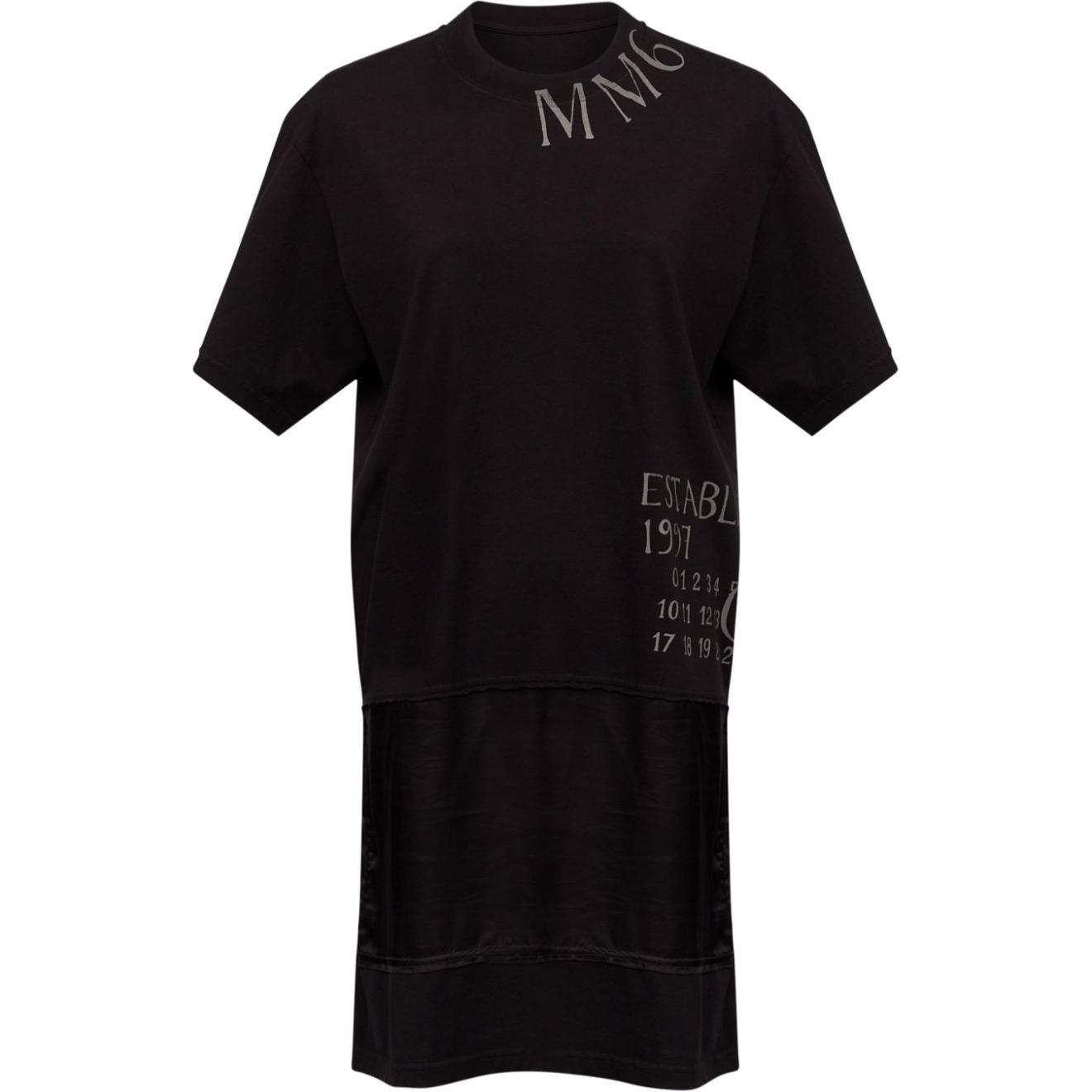 Футболка-платье с логотипом MM6 Maison Margiela, черный
Футболка-платье с логотипом MM6 Maison Margiela, черный