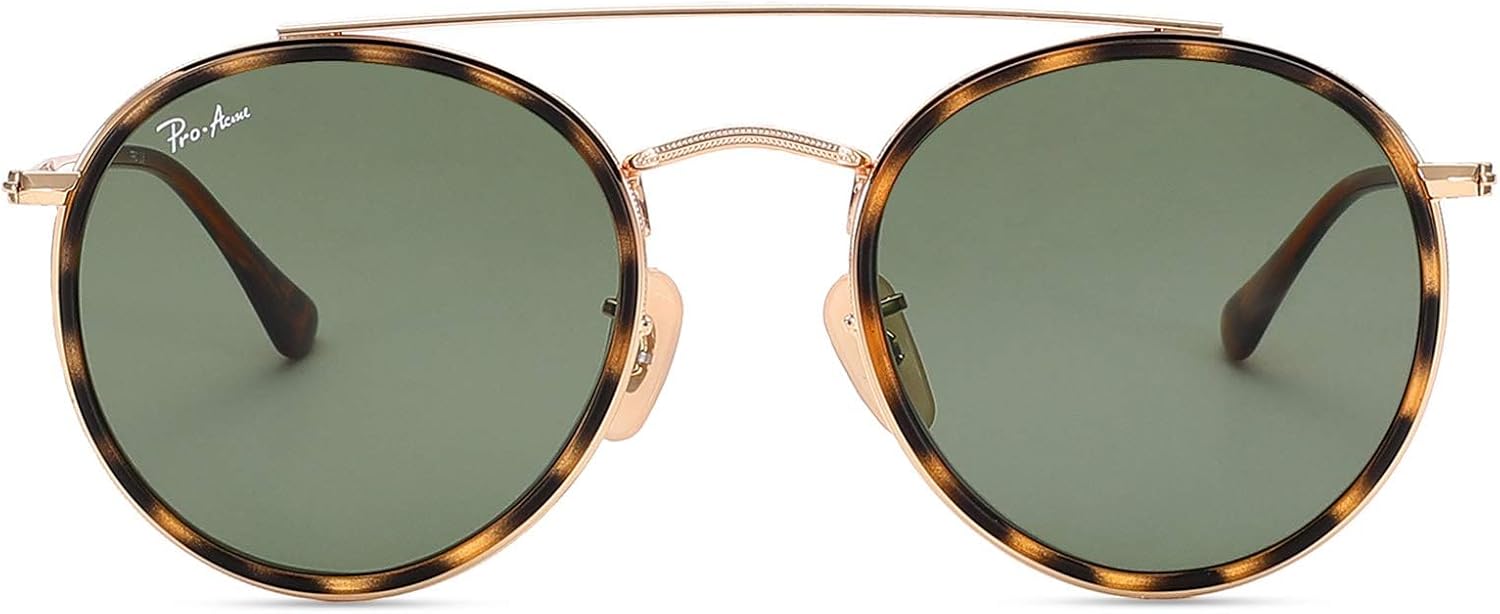 Круглые поляризованные солнцезащитные очки с двойной перемычкой для женщин и мужчин, ретро-защита от УФ-излучения UV400 и антибликовое покрытие Thryvox, Gold/G-15/Polarized
Круглые поляризованные солнцезащитные очки с двойной перемычкой для женщин и мужчин, ретро-защита от УФ-излучения UV400 и антибликовое покрытие Thryvox, Gold/G-15/Polarized