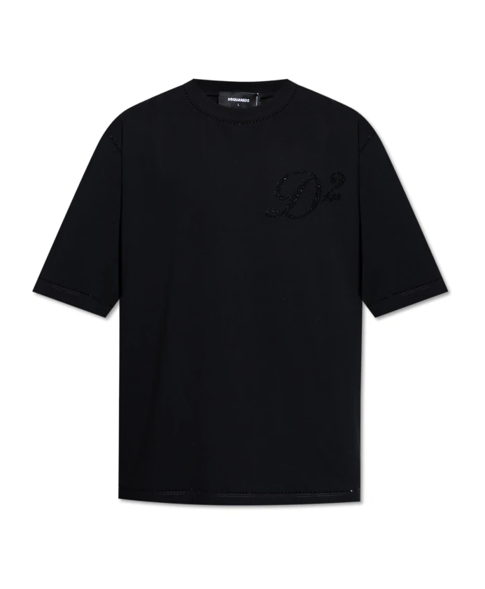 Футболка с мерцающими кристаллами Dsquared2, черный
Футболка с мерцающими кристаллами Dsquared2, черный