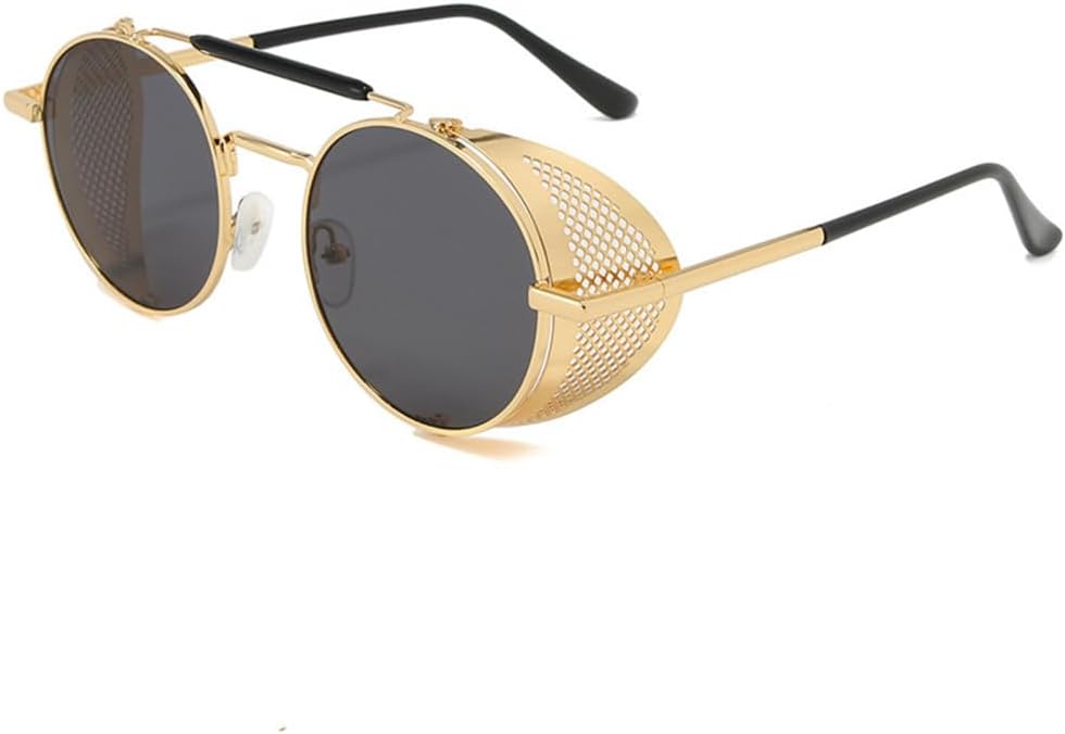 Солнцезащитные очки в стиле стимпанк для мужчин и женщин, винтажные очки, солнцезащитные очки для мужчин и женщин с защитой от УФ-излучения UV400 HDUBFY, C5 Gold Black
Солнцезащитные очки в стиле стимпанк для мужчин и женщин, винтажные очки, солнцезащитные очки для мужчин и женщин с защитой от УФ-излучения UV400 HDUBFY, C5 Gold Black