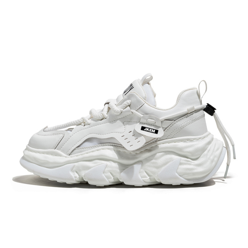 JKEM Амортизирующие противоскользящие и износостойкие кроссовки мужские низкие массивные белые, цвет White 
JKEM Амортизирующие противоскользящие и износостойкие кроссовки мужские низкие массивные белые, цвет White