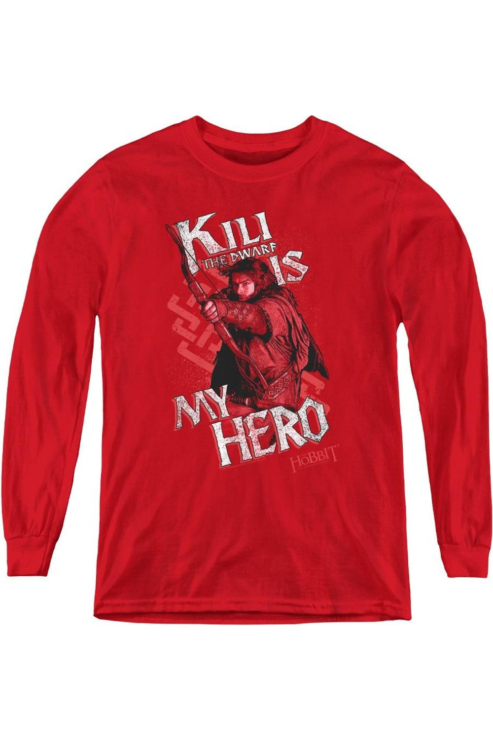 Футболка с длинным рукавом для детей «The Hobbit - Ки́ли мой герой» Gildan, красный
Футболка с длинным рукавом для детей «The Hobbit - Ки́ли мой герой» Gildan, красный