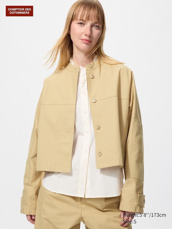 Короткая хлопковая куртка Uniqlo, 32 beige
Короткая хлопковая куртка Uniqlo, 32 beige