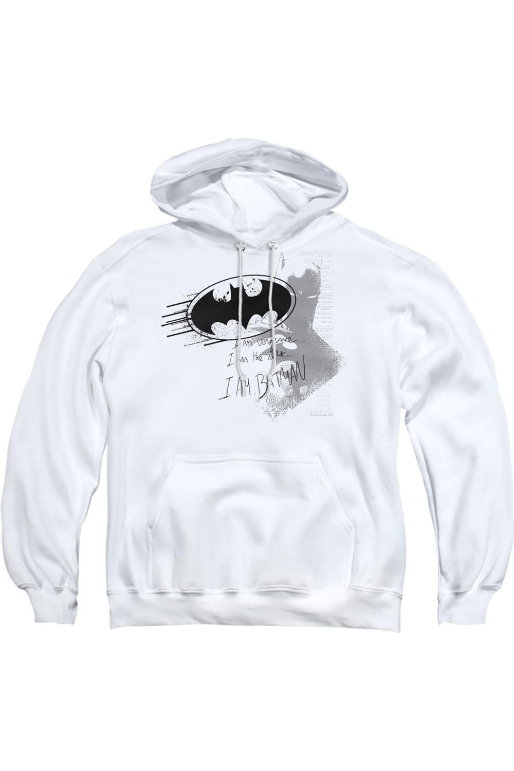 Толстовка с капюшоном Batman I Am Vengeance для взрослых Gildan, белый
Толстовка с капюшоном Batman I Am Vengeance для взрослых Gildan, белый
