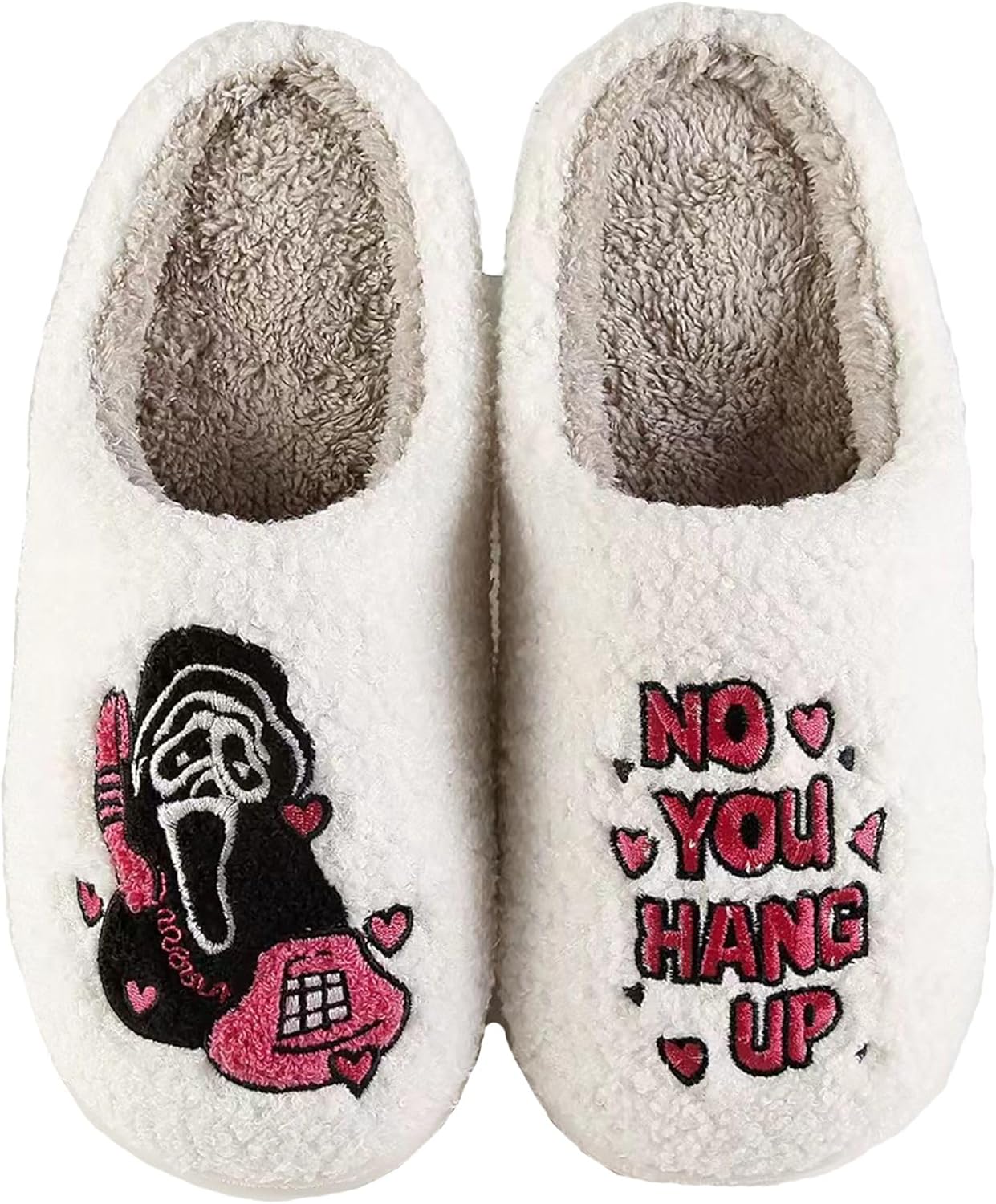 Тапочки LAISMEIX Scream Ghostface, тапочки-призраки, хэллоуинские тапочки с тыквами, мягкие плюшевые удобные тапочки для женщин и мужчин, винтажные тапочки с эффектом памяти, домашние тапочки, тапочки-облака, No You Hang Up
Тапочки LAISMEIX Scream Ghostface, тапочки-призраки, хэллоуинские тапочки с тыквами, мягкие плюшевые удобные тапочки для женщин и мужчин, винтажные тапочки с эффектом памяти, домашние тапочки, тапочки-облака, No You Hang Up